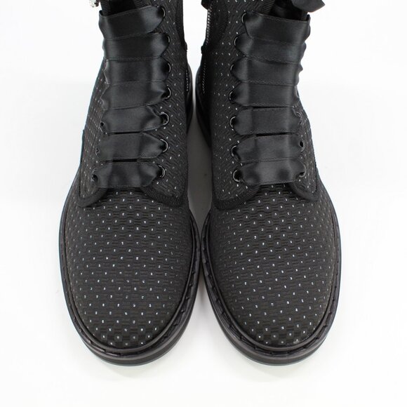 NEW Roger Vivier Viv Rangers Strass Booties – Crystal Buckle Combat Boots - Picture 13 of 16